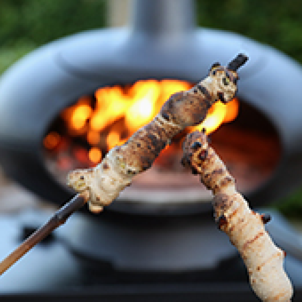 Bread-on-a-stick Chopped or Grated Courgette