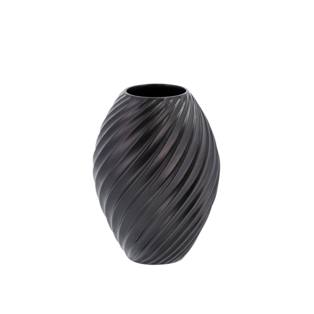 RIVER vase - sort / mellem