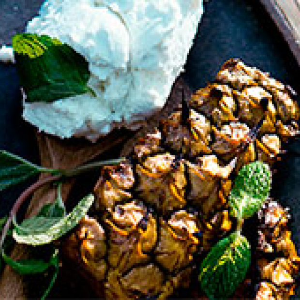 Pineapple In Rum with Mint and Vanilla/Citrus