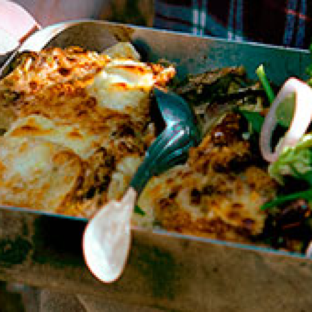 Gefüellte Aubergine