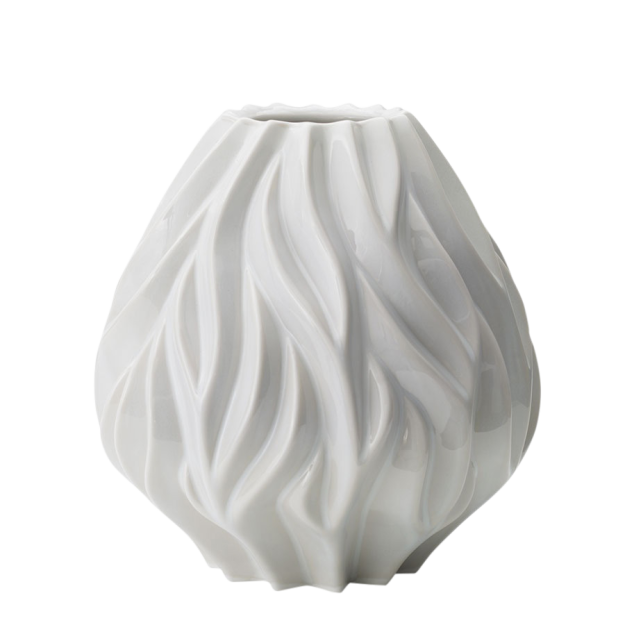 FLAME Vase - hvid / stor
