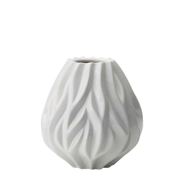 FLAME Vase - hvid / mellem