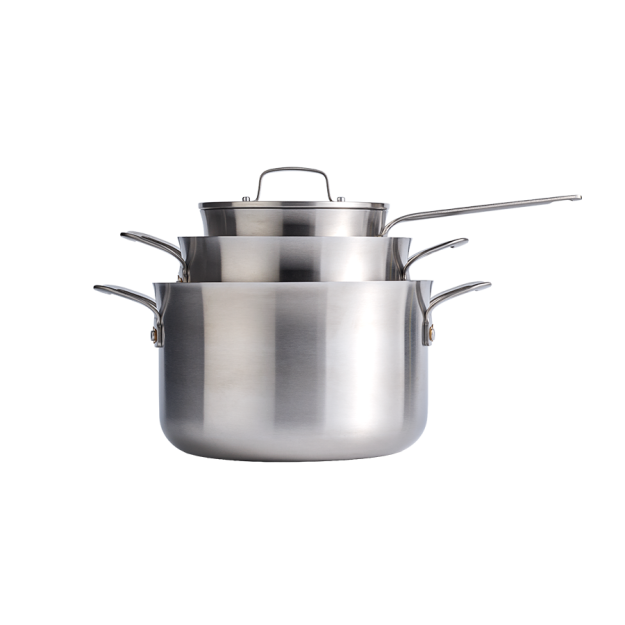 Suprema six-piece cookware set - 3-ply stainless steel/aluminum